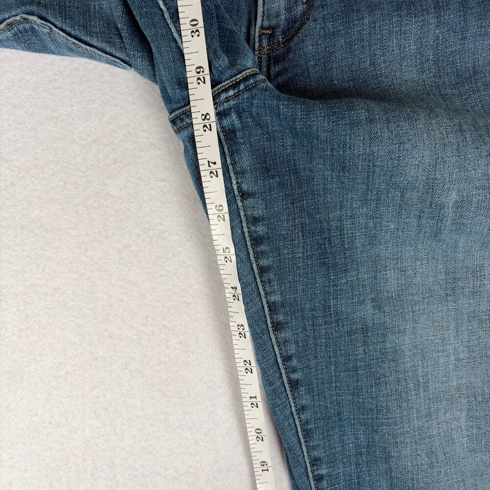 Levi's 505 Straight Jeans Women's W30 L32 Medium Wash Upcycled Embroidered Retro - Picture 11 of 11